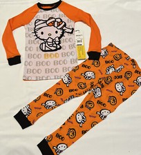 Hello Kitty Halloween Mummy Kids Snug Fit Pajama Set NWT Size 4