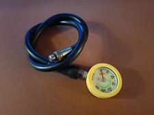 Scuba Diving Manometer SPG Pressure Gauge Metal Case Rubber Boot Hose 80cm