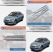 4 PACK Car Outside Window Molding Weatherstrip Seal for Honda Accord 2008-2012