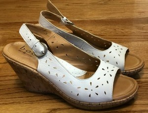 born white wedge sandals