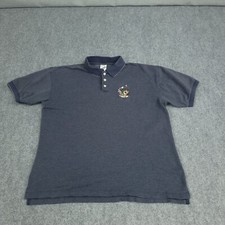 VTG Looney Tunes Warner Bros Polo Shirt Mens Large Taz Tasmanian Devil y2k