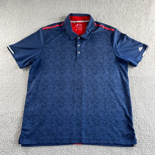 NUEVA Camisa Polo Adidas Para Hombre Extra Grande Azul Gráfico Golf Climachill Reflectante - Imagen 2 de 15