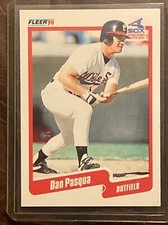 1990 Fleer Dan Pasqua White Sox 544 EXCELLENT CONDITION Missing “.” Error Card