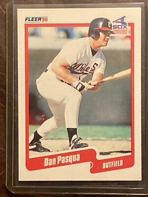 「American Nostalgia パリッシュ」◆超レア49年前！ 1990 Fleer Dan Pasqua White Sox 544 EXCELLENT CONDITION Missing
