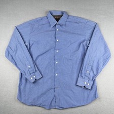 Ben Sherman Shirt 16.5 Blue Striped Casual Button Up Long Sleeve Mens