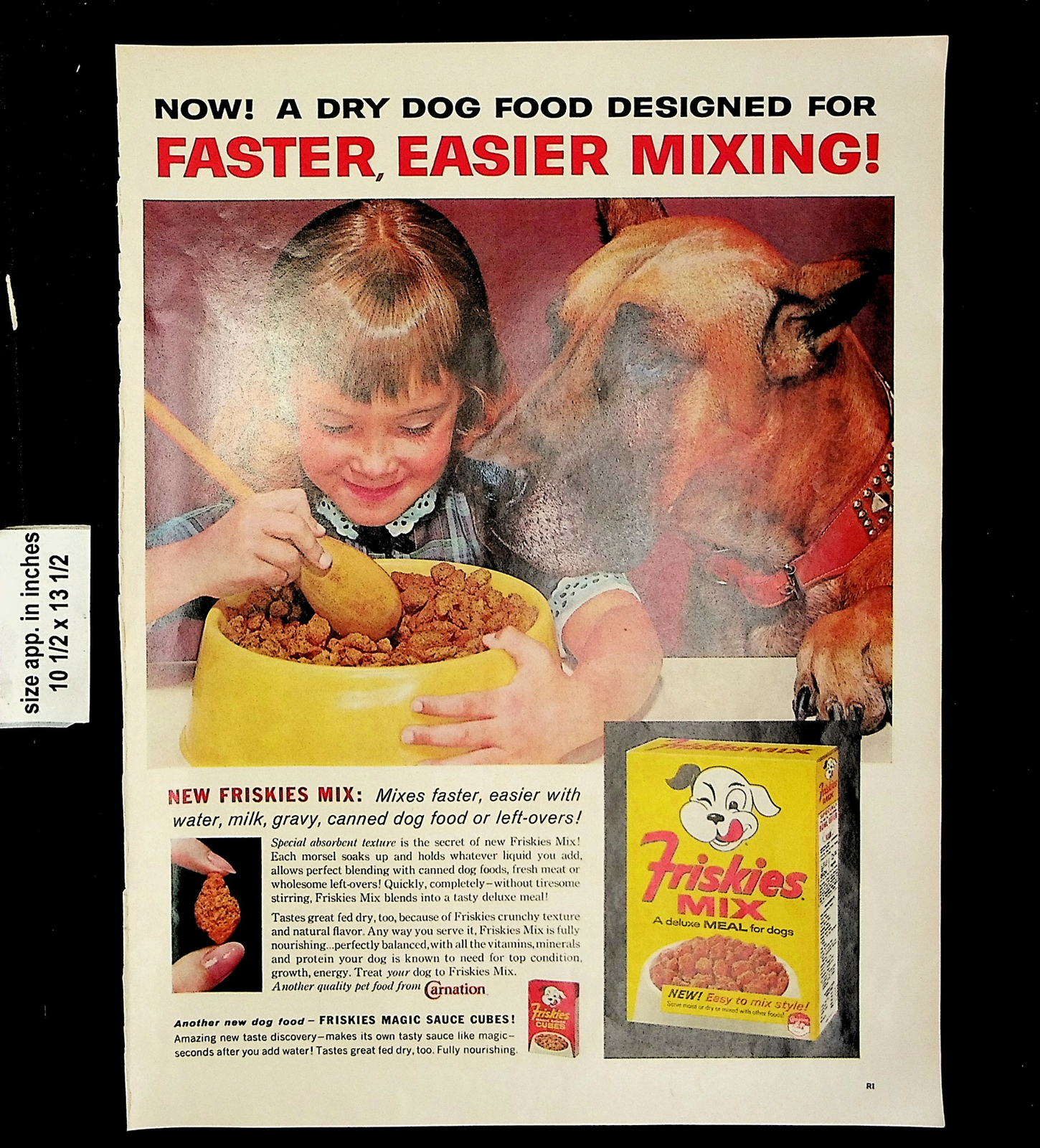 Little Girl Mixing Vintage Print Ad 23909