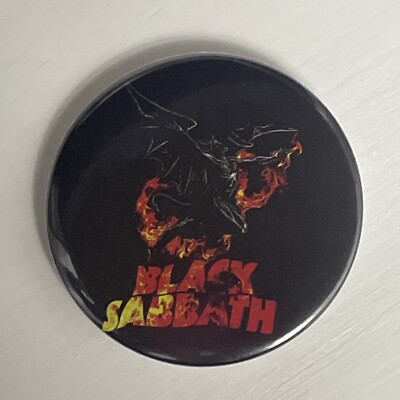 Black Sabbath Button Pin Anstecker Brandneu Ozzy Osbourne, Iommi, Geezer, Bill Ward