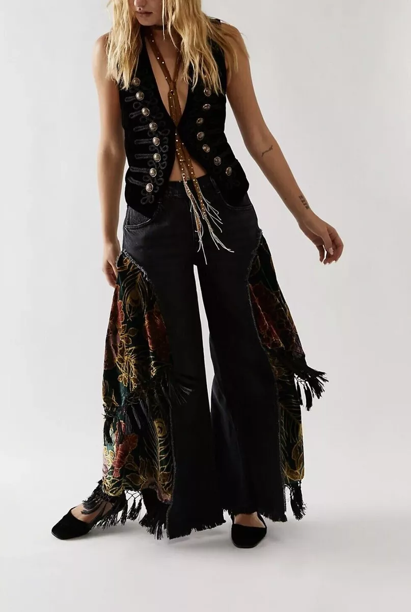 Free people fringe jeans 2025