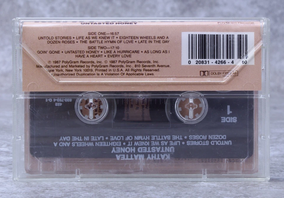 Kathy Mattea Untasted Honey Cassette Tape Foto 2 de 4
