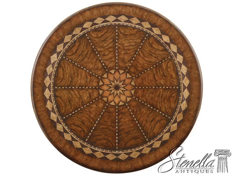 L43465: Mesa de centro redonda con incrustaciones HENREDON 2600-55 ~ NUEVA Foto 2 de 4