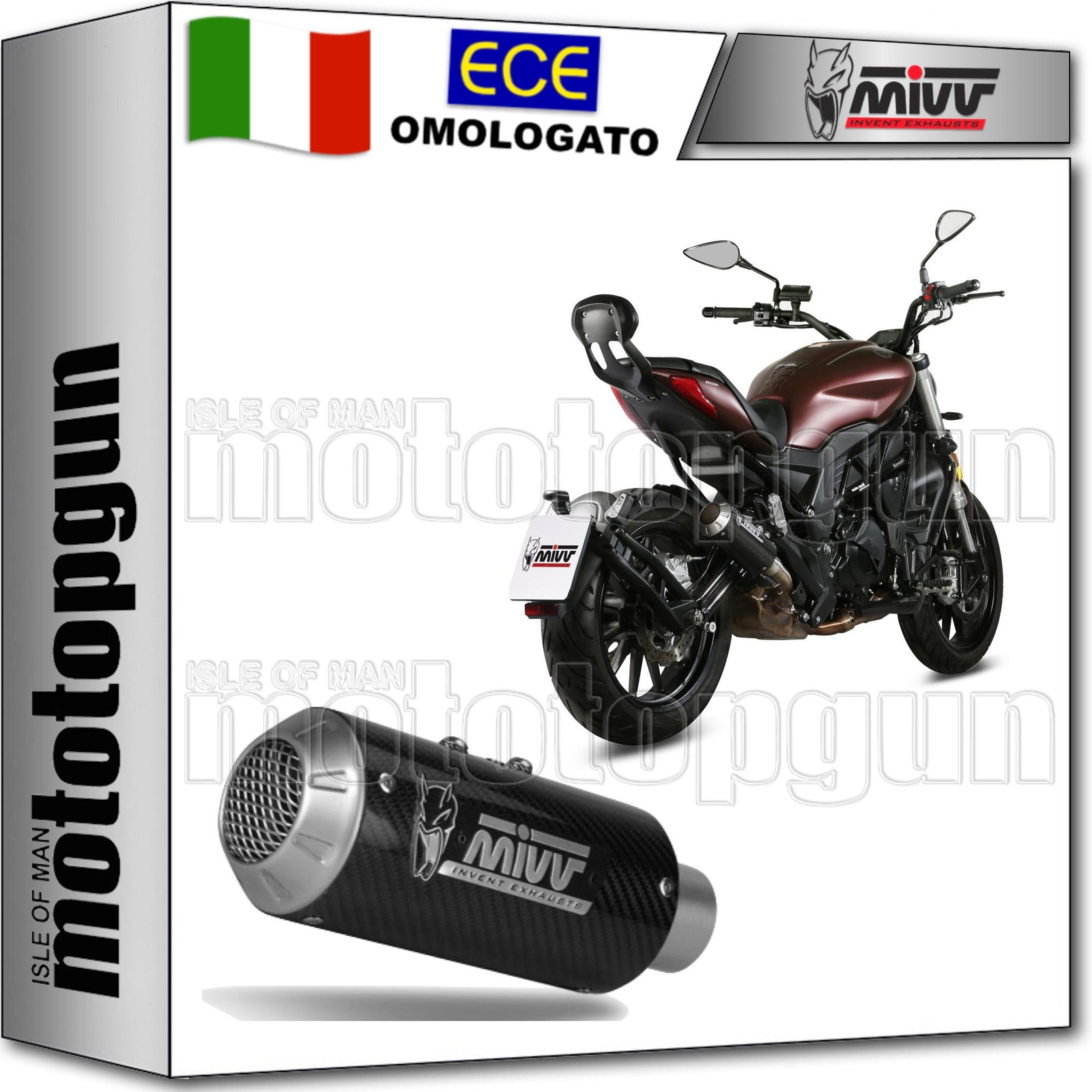MIVV SCARICO OMOLOGATO CAT-OEM MK3 CARBONIO BENELLI 502C 502-C 2021 21 2022 22