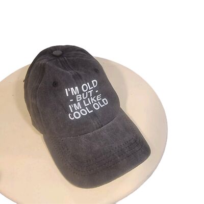 I'm Old But I'm Like Cool Old Cotton Baseball Cap Unisex Denim Hat Adjustable LN
