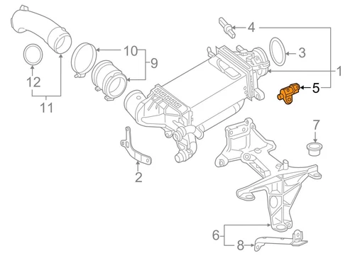 MB GLC X253 TURBOCHARGER INTERCOOLER PRESSURE SENSOR A0081538928 - Picture 9 of 10
