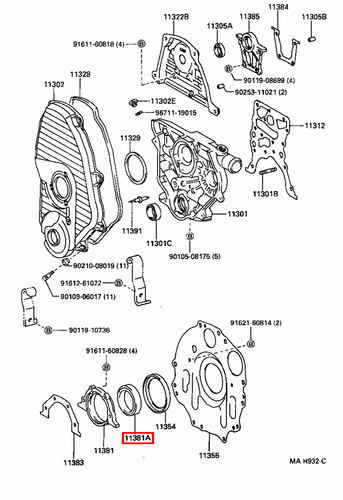 Genuine Hilux LN170 LN167 LN166 LN165 2L 3L 5L Rear Main Oil Crankshaft Seal - Picture 16 of 20