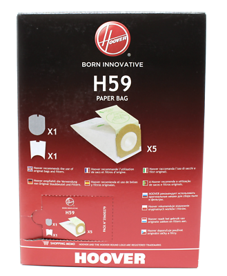 5x Sacchetti per Aspirapolvere adatto per Hoover Aqua Plus 1100