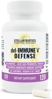 Stellar Biotics - del-Immune V  Defense 100mg, 120 Caps
