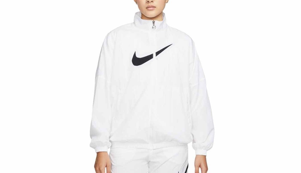 新品未使用◆Mサイズ NIKE WOVEN JACKET WHITE Brand New Men's NIKE White Woven Track Top Jacket Full Zip