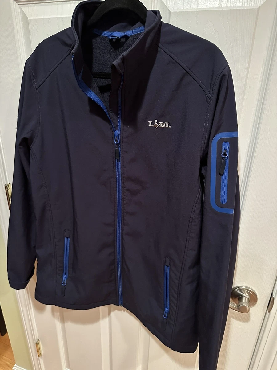 Lidl Employee Uniform Softshell Jacket Blue Size Large Polyester