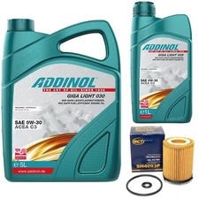 Motoröl Set ADDINOL 0W-30 GIGA LIGHT 6 Liter + Ölfilter für Mercedes B-Klasse Motoröl Set ADDINOL 0W-30 GIGA LIGHT 6 Liter + Ölfilter für Mercedes B-Klasse