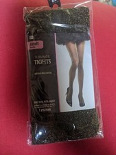 Amscan Shimmer Tights  gold w/ black  costume