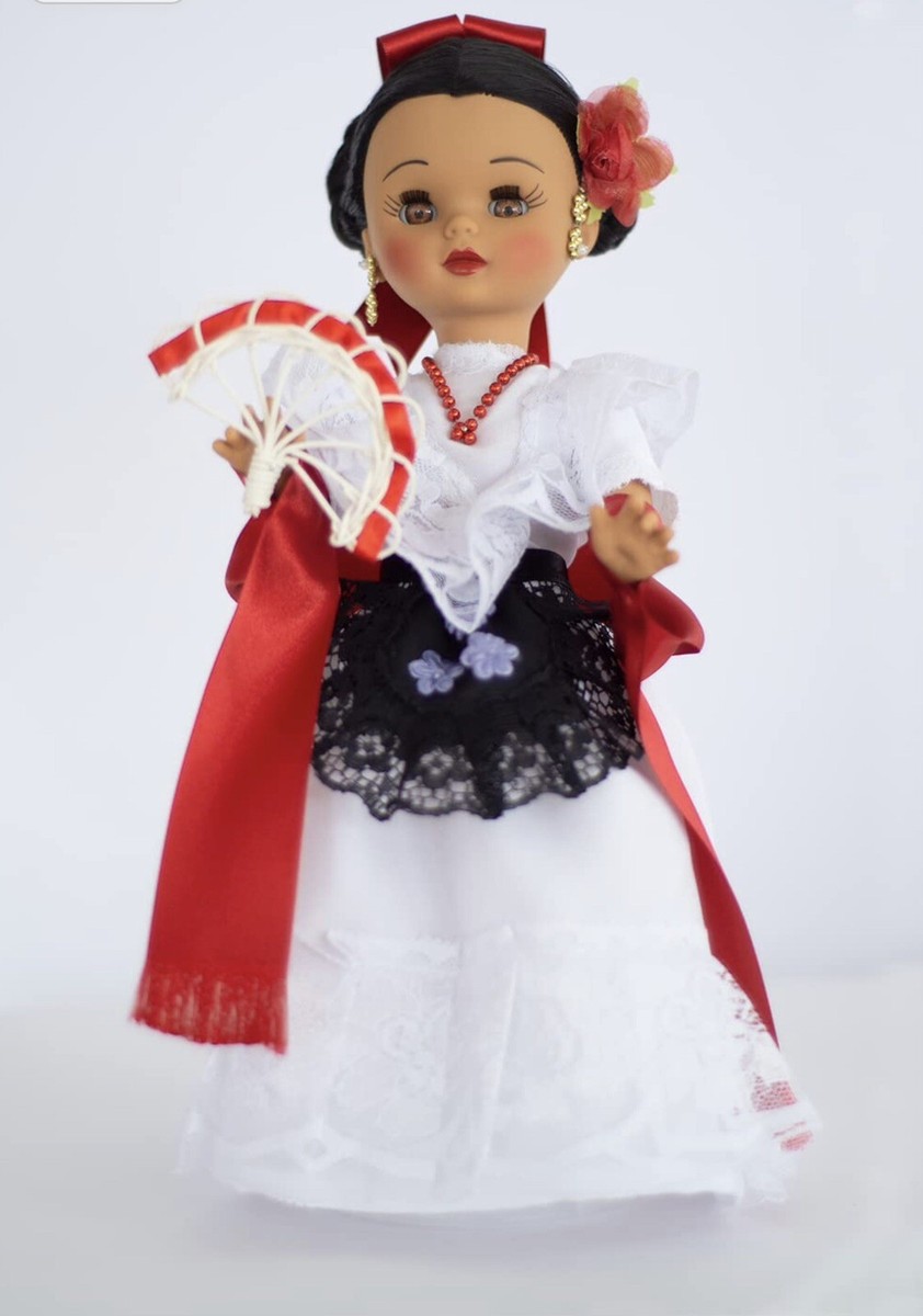 Muñeca Mexicana Veracruz Pieza De Colección De 38cm Hecha A Mano