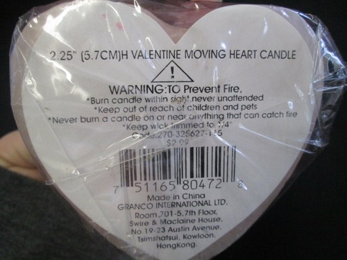 3 1/2" x 2 1/2" Valentine Moving Heart Layered Wax, NIP - Picture 3 of 4