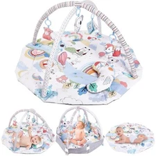 Zoo Animals Baby Gym Play Mat - Babies Activity Game Mat for Ages 0-18 Months