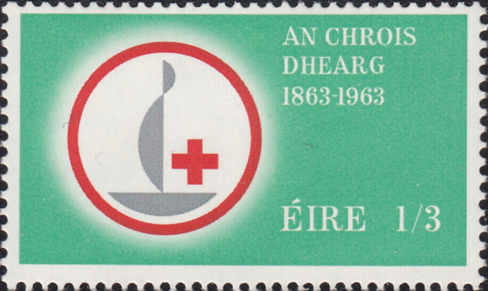 Ireland #191 Mint 1963 Red Cross Flame An Chrois Dhearg [SG198]