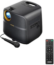 ION Audio Projector Max HD Projector with Crystal-Clear 1080p HD Video and