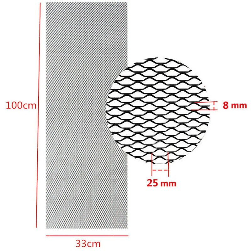 Cubierta de rejilla de malla de aluminio de 40 "x 13" para parachoques guardabarros capó rejilla de ventilación red Foto 3 de 4