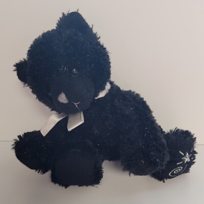 Russ SHINING STARS Black Cat Sparkling Fur Stuffed Plush Without
