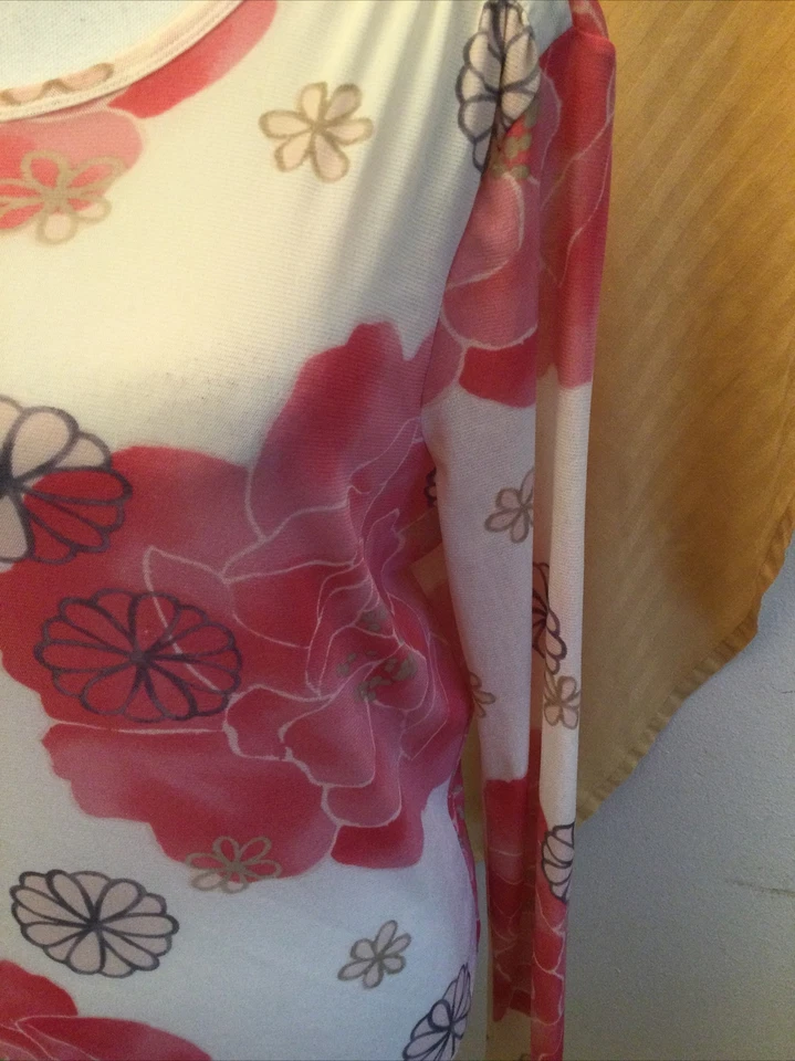 Kenneth Cole Mujer Precioso Top Floral Ligero Talla XL Foto 3 de 4