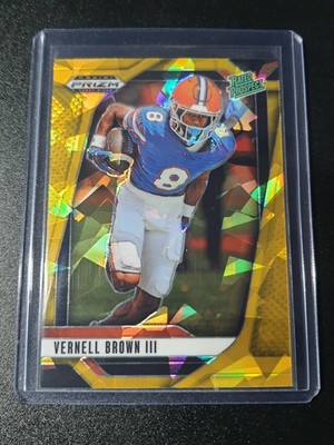 Vernell Brown III - Prizm Draft Picks 2025 - Florida - Rated Prospect - Gold Ice