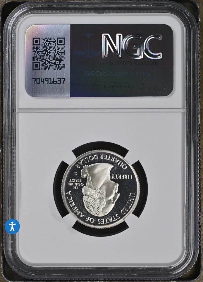 2005 S Kansas Statehood Quarter SILVER Proof NGC PF69 Ultra Cameo - Image 2 of 2