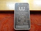 Vintage Williams Refiners 1 Oz .999 Silver Bullion Bar - No Reserve
