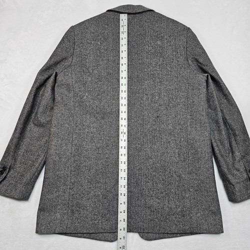 Everlane Oversized Blazer Womens 10 Gray Black Herringbone Flannel Career Casual - Picture 15 of 15