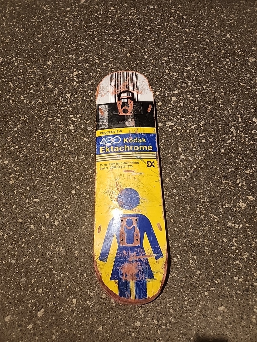 Vintage Girl Kodak 400 Model Skateboard Deck Used Rare Brand