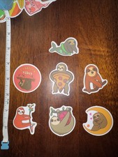 7 Cute Sloth Decal Vinyl Stickers Phone Laptop 1.5 Inches