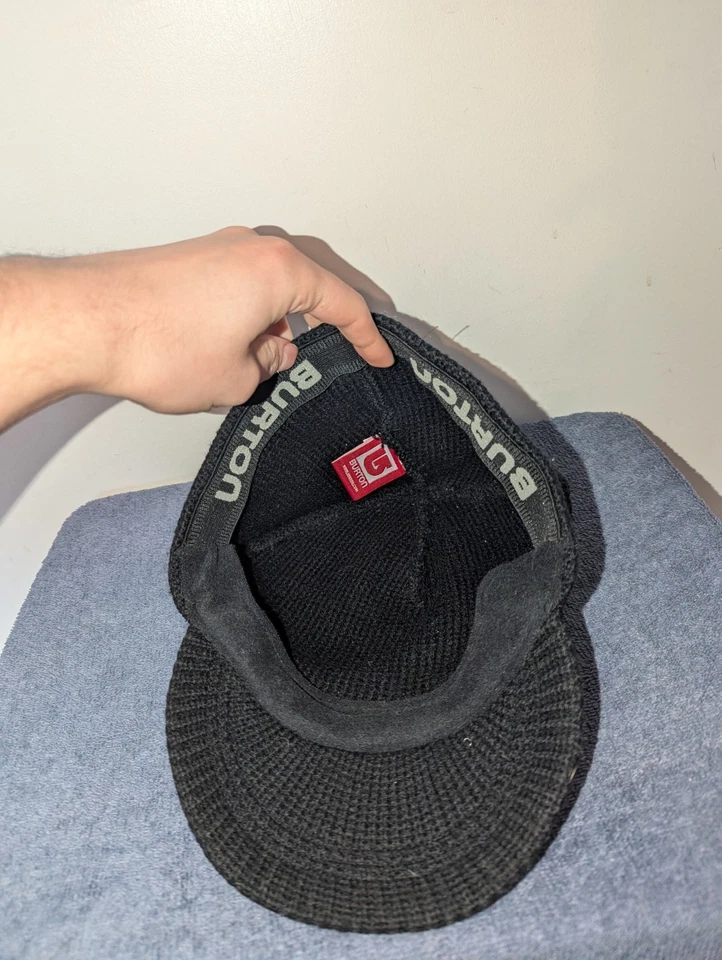 Gorra de reloj Burton para hombre talla única ala negra tejida sombrero de invierno logotipo snowboard Foto 4 de 4