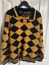 VTG-Fibber 41 Sweater Diamond Print Made in Korea Size Med