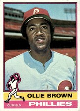 Topps 1976 Topps Ollie Brown Philadelphia Phillies bba5-202