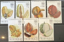 DP Stamps Nicaragua 1986 SC 1546-1552 MNH Set Fruit