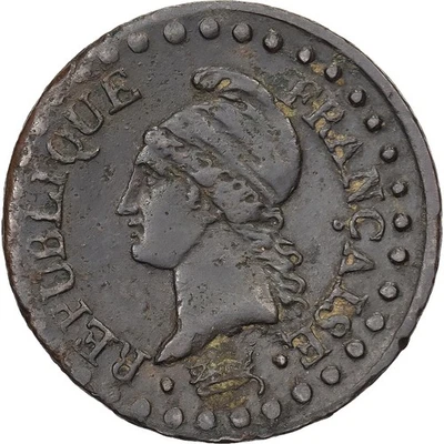 France, 1 Centime, Dupré, AN 6, Paris, Cuivre, TB+, Gadoury:76 - Photo 1/2