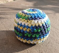 Handmade Crocheted Hacky Sack  Stress Ball  Foot Bag