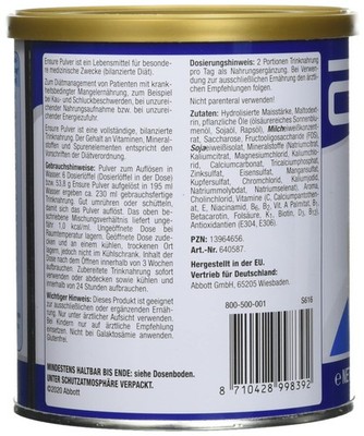 ENSURE Vanille 400g Pulver (1er