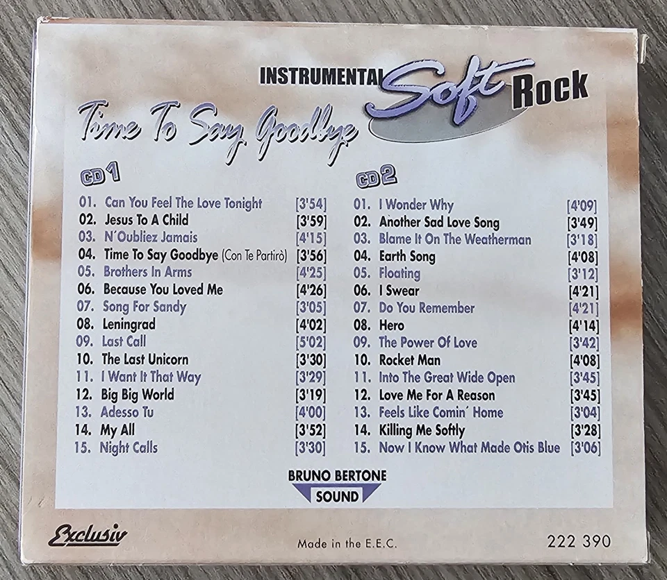 2 CD Set "Instrumental Soft Rock" Time To Say Goodbye - gebr. - Bild 2 von 4