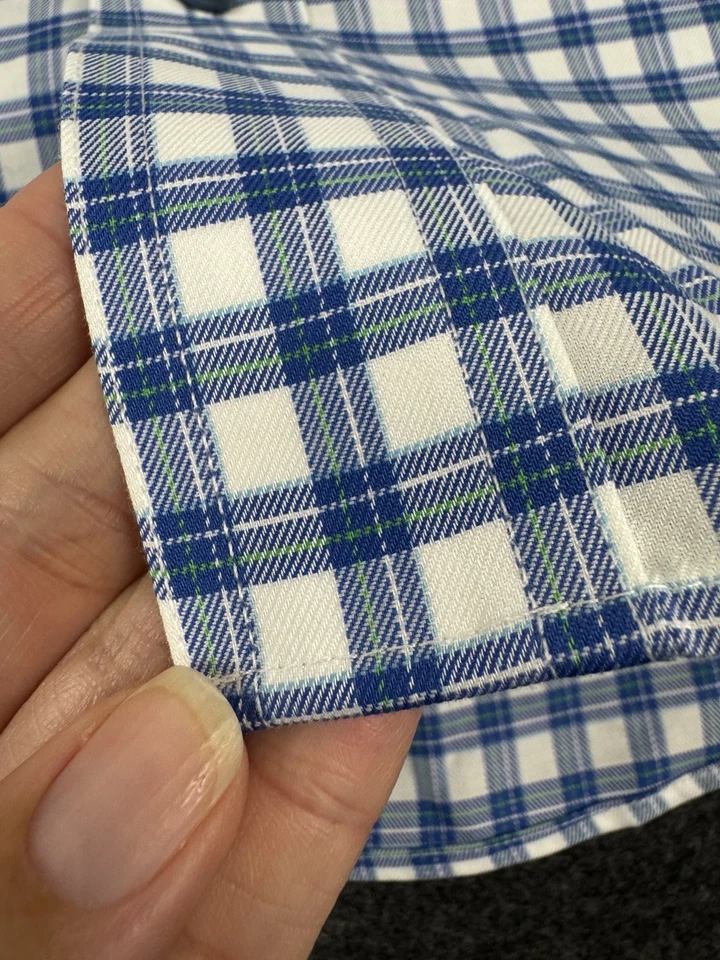 Mens Cabelas Blue Green Soft Canvas Trail Shirt Large 100% Cotton - Image 2 of 4