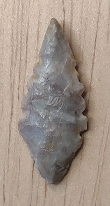Neolithic Period Arrowhead Sahara  Africa 1 1/8 Inch Pointed Base Willow Leaf