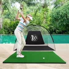 Heavy-Duty Golf Hitting Mat - Swing Path Feedback Golf Practice Mat