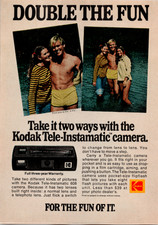 Kodak Tele-Instamatic Camera Vintage 1970s Print Ad Magazine Advertisement